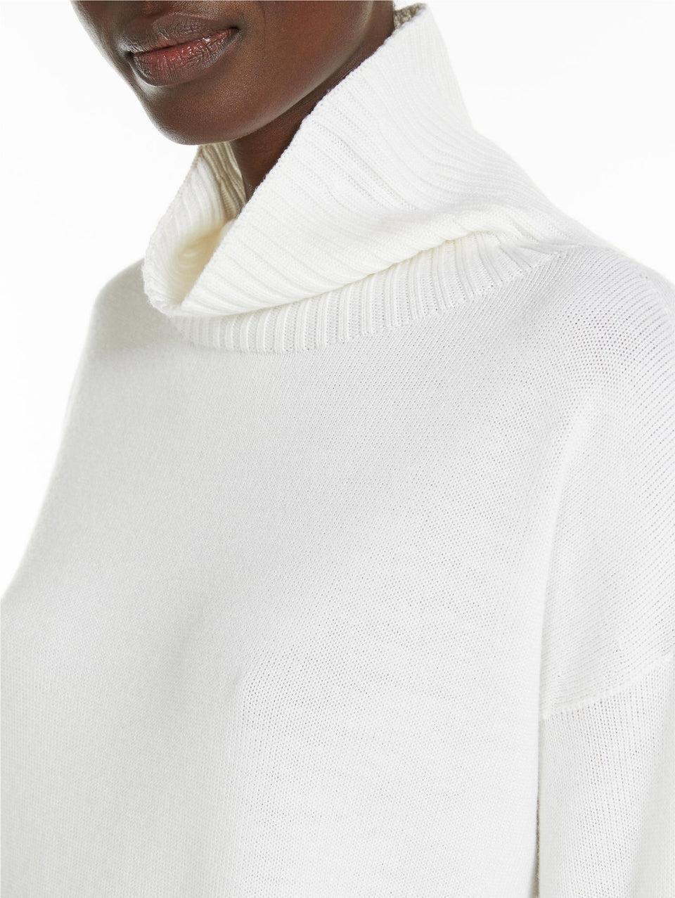 MAX MARA LEISURE Maglia Morbida in Lana Bianco Cyber Monday