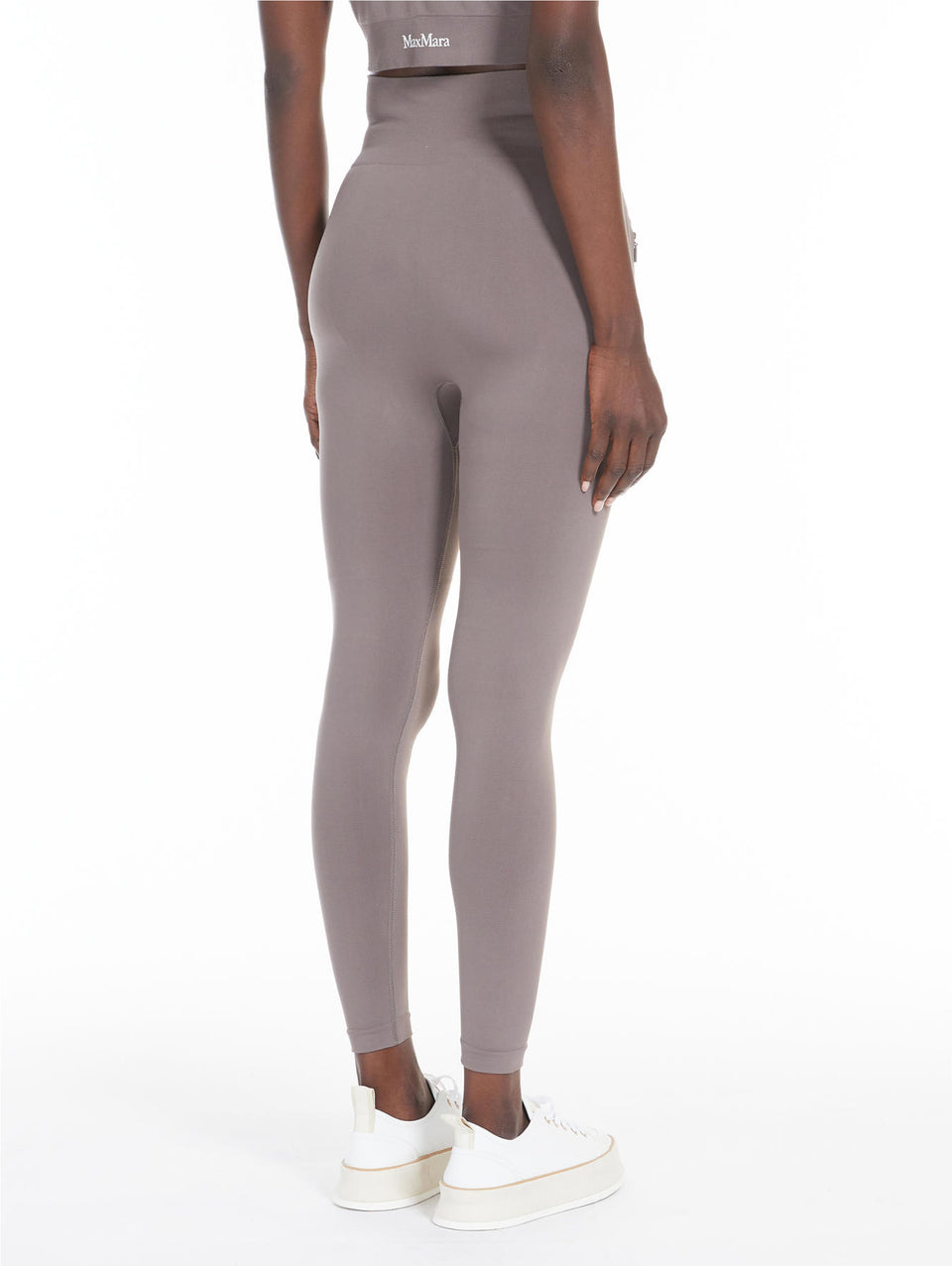 MAX MARA LEISURE Leggins in Tessuto Tecnico Bistretch Nocciola Offerta natalizia