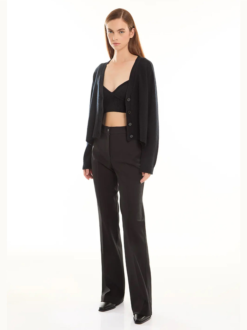 P.A.R.O.S.H. Cardigan in Lana e Cashmere Nero Smaltimento dello stoccaggio