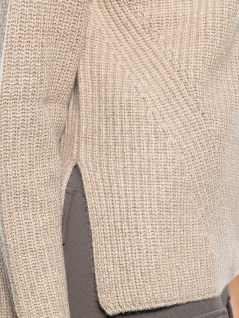 P.A.R.O.S.H. Maglia Collo Alto in Cashmere Beige Latest fashion