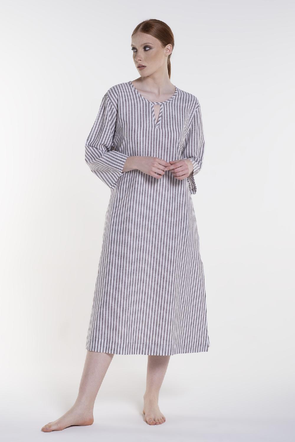 Verdiani Abito Lino/Cotone Riga In Saldo