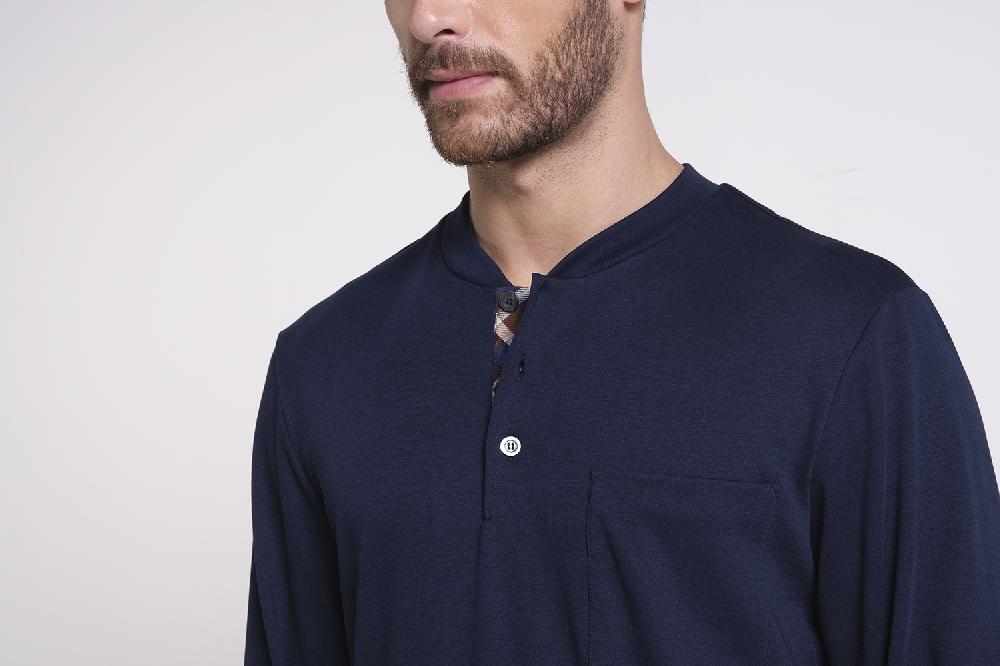 Verdiani Pigiama Interlock Cotone e Flanella Presa