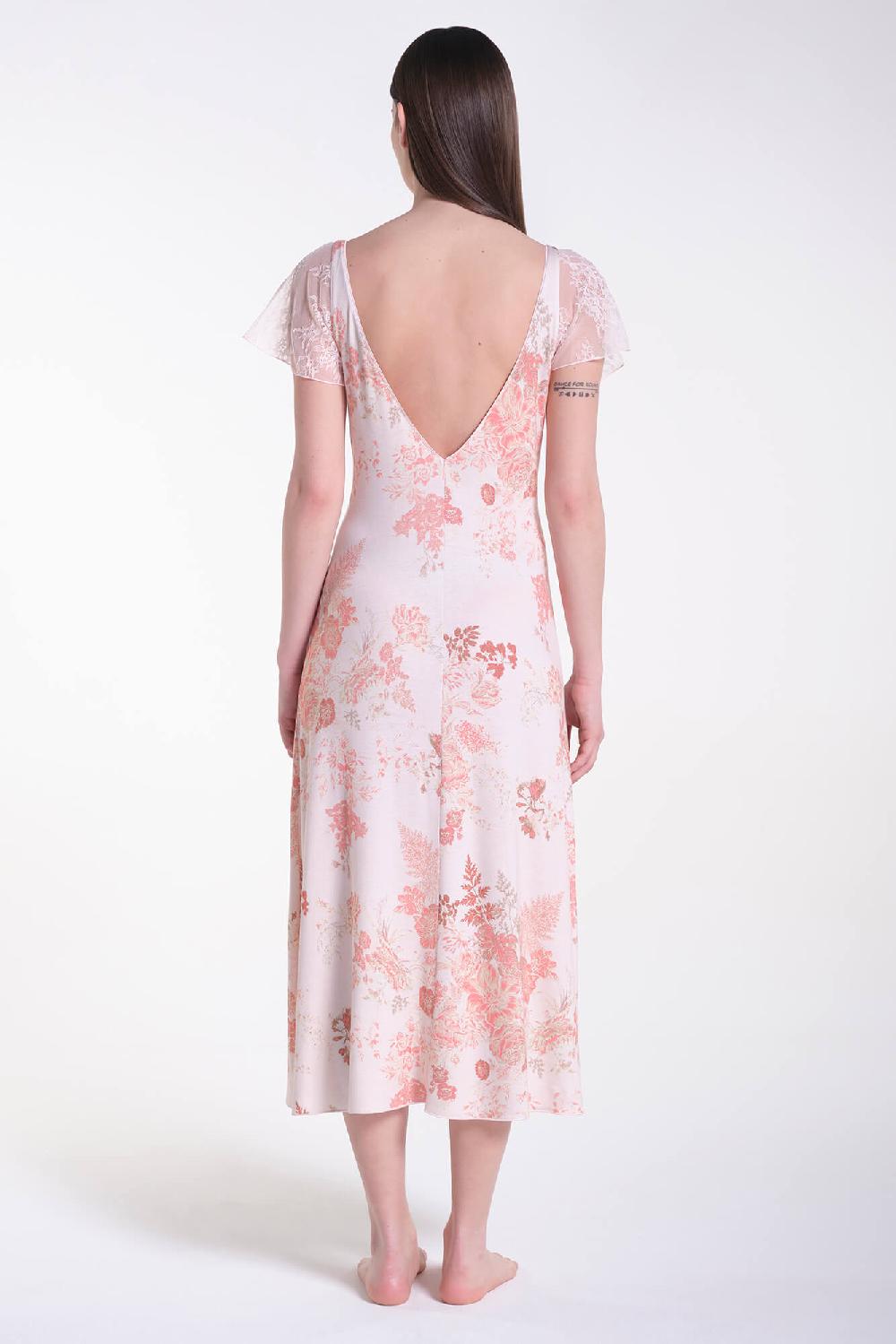 Verdiani Camicia Viscosa Stampa Fiore Saldi Di Fabbrica