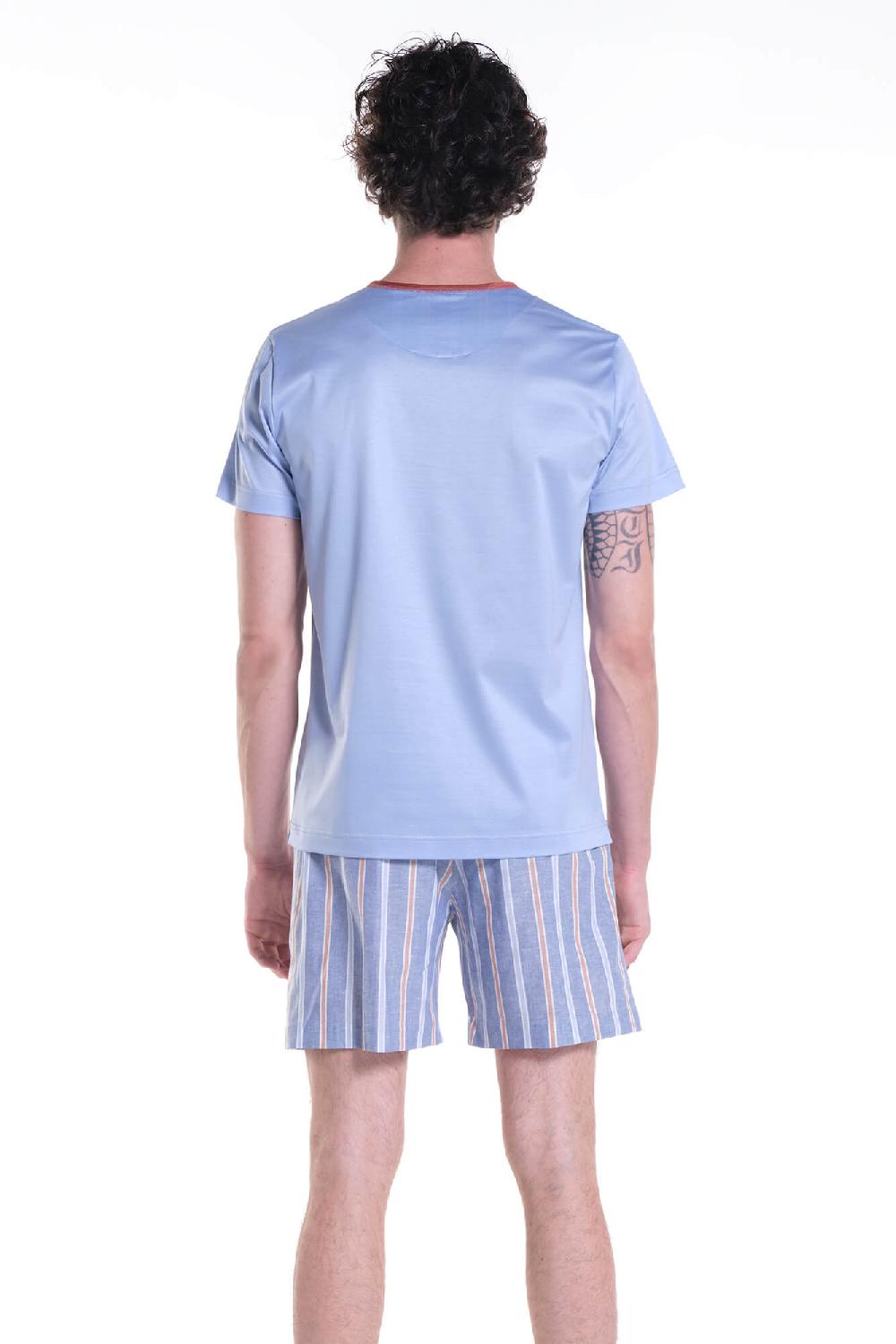 Verdiani Pigiama Jersey Cotone Mako’ + Navetta Riga Presa