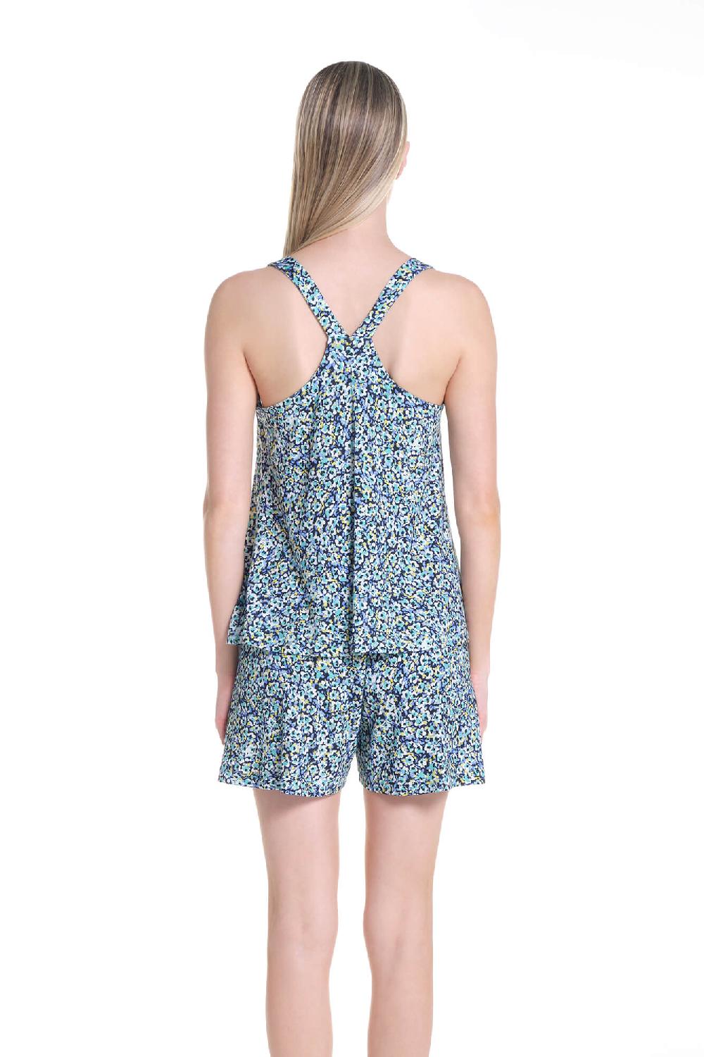 Verdiani Top + Shorts Viscosa Floreale Italia