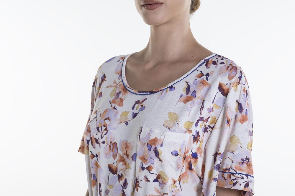 Verdiani Camicia Viscosa Stampa Fiore I Più Venduti
