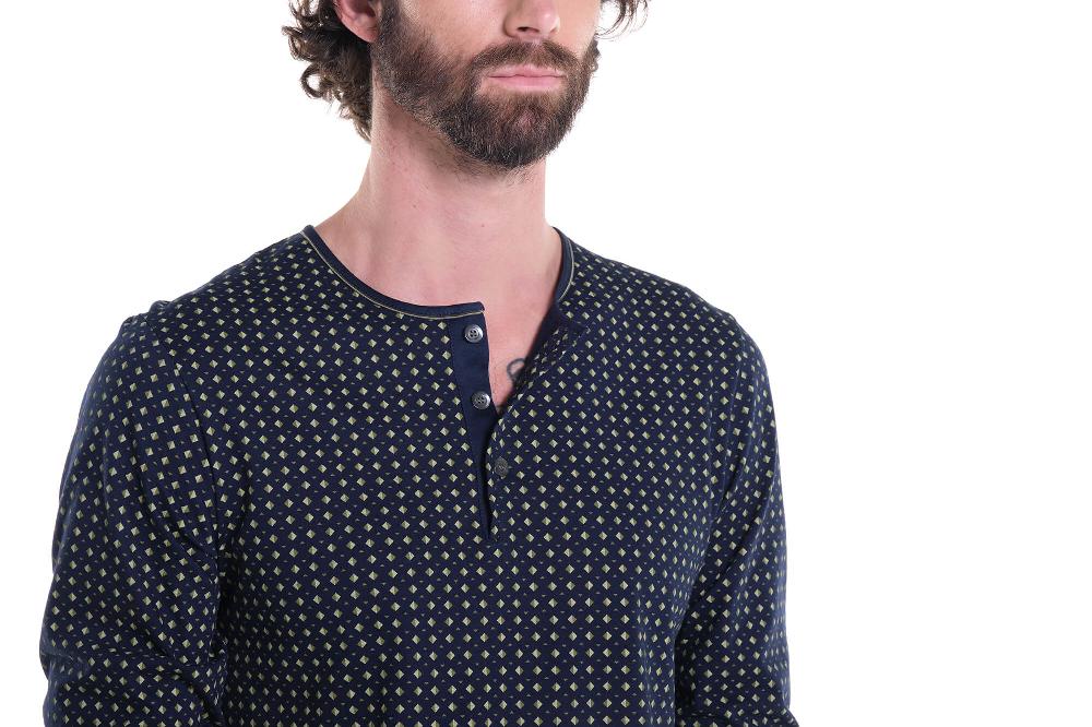 Verdiani Pigiama Jersey Cotone Stampa Italia