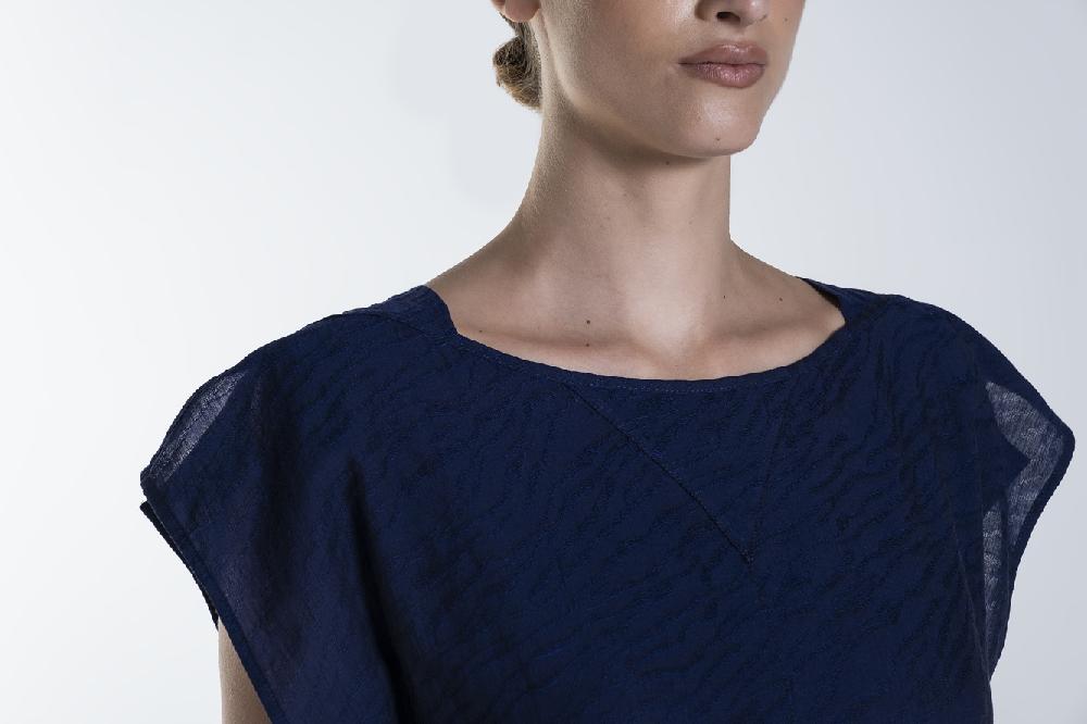 Verdiani Abito Cotone Jacquard Sottocosto