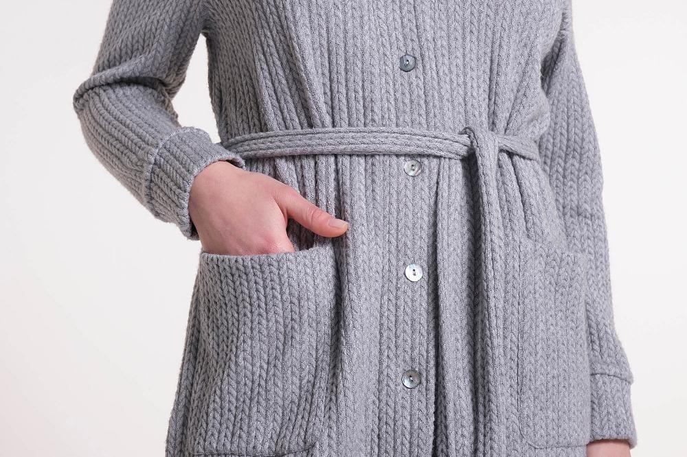Verdiani Cardigan Maglia Treccia Presa
