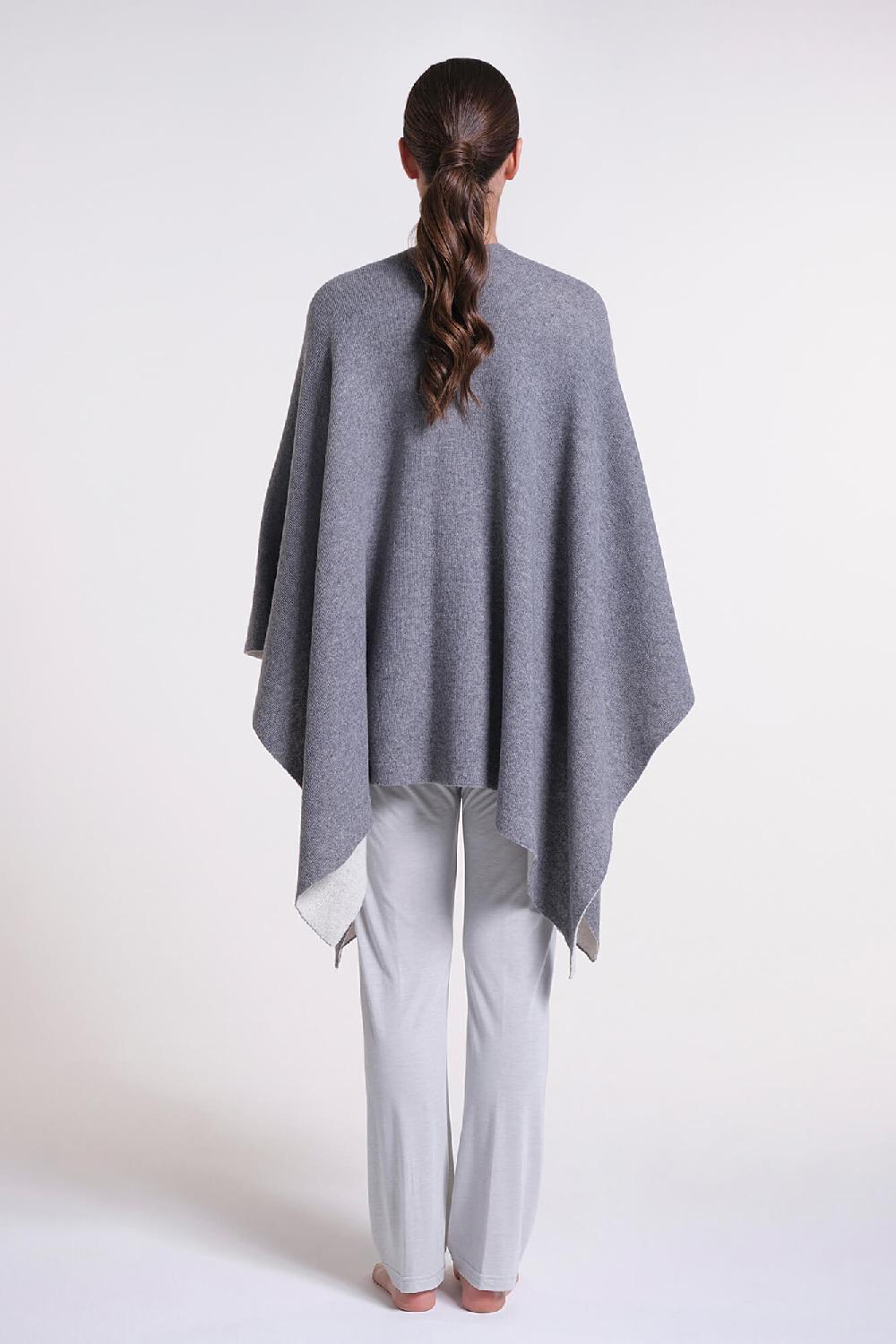 Verdiani Poncho Double Misto Lana Outlet