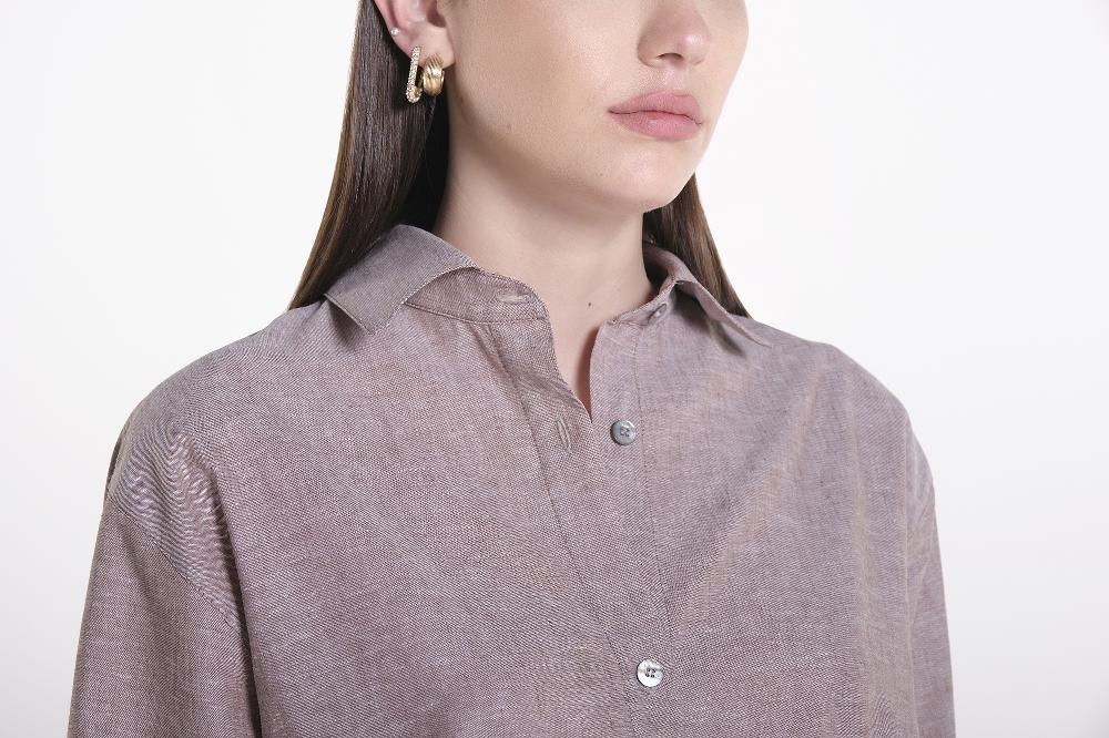 Verdiani Chemisier Lino/Cotone Negozio