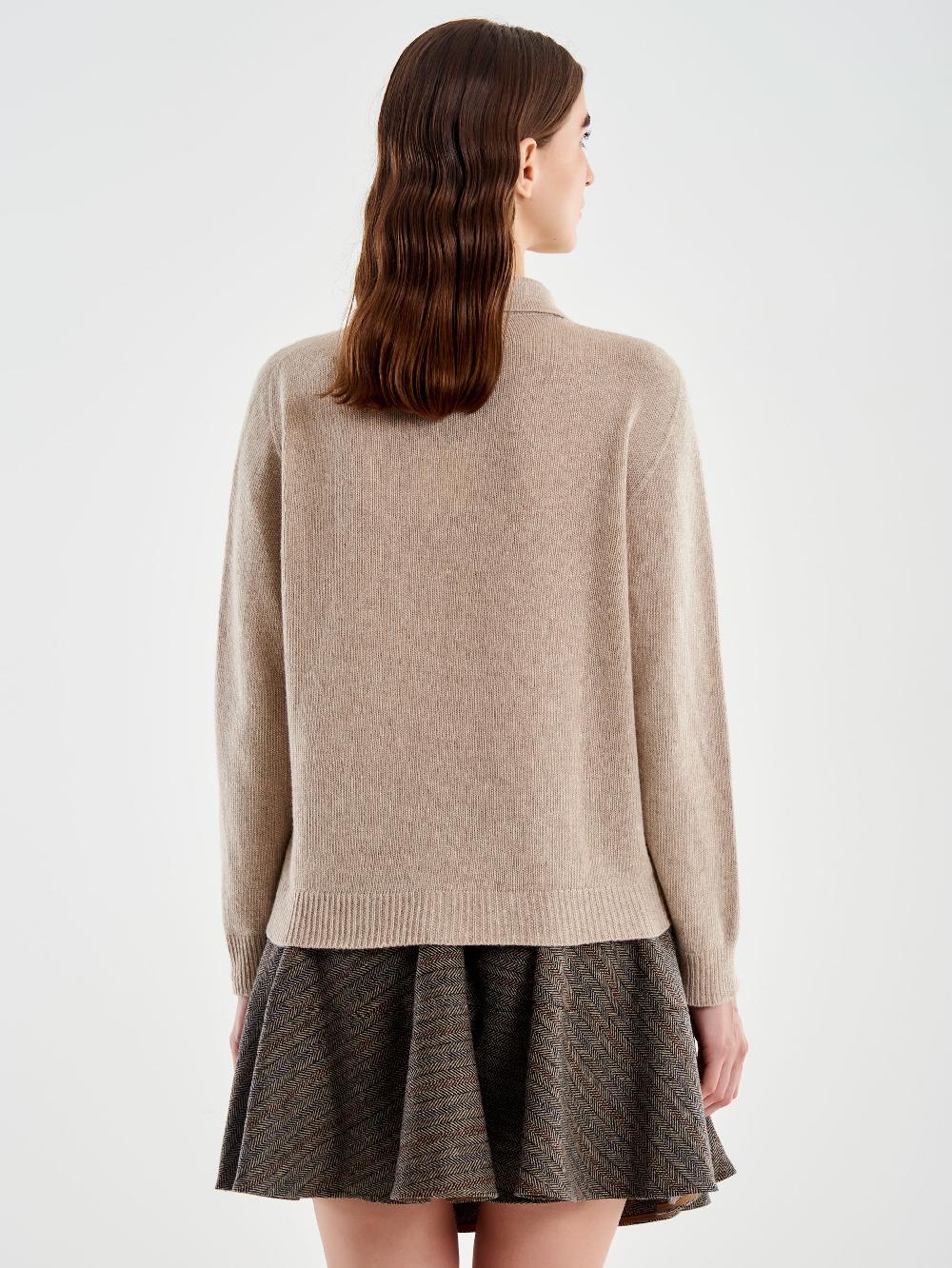 Vicolo Cardigan Con Colletto e Bottoni Marrone Shopping Online