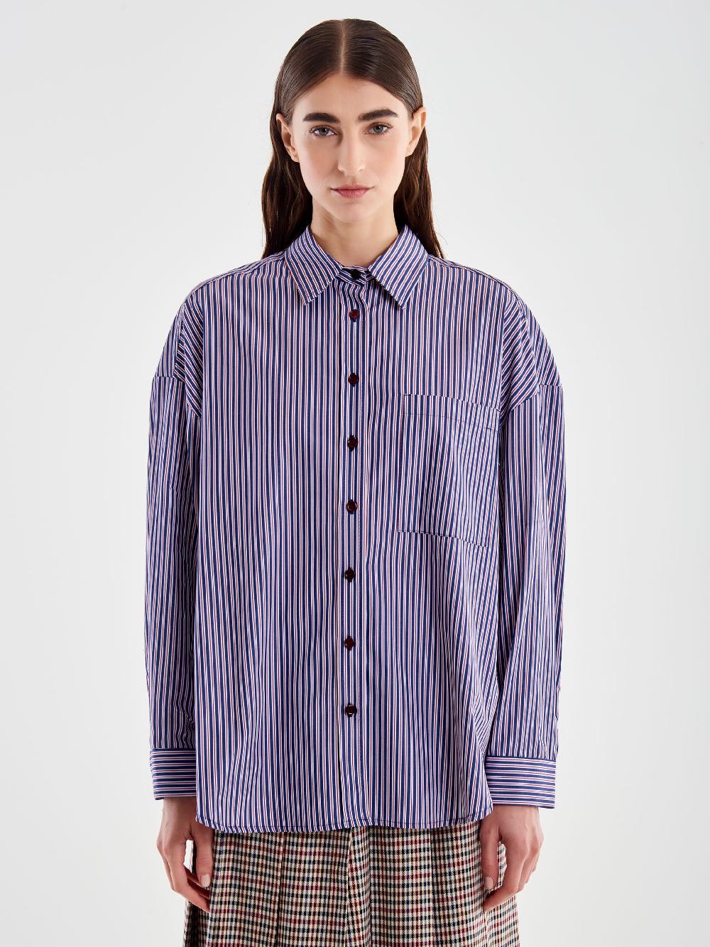 Vicolo Camicia con Tasca a Righe Blu Affare Del Giorno