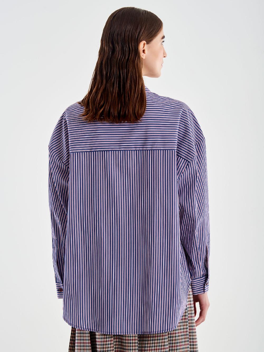 Vicolo Camicia con Tasca a Righe Blu Affare Del Giorno