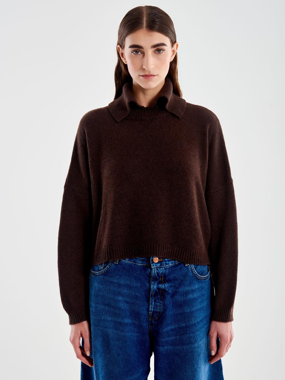 Vicolo Pull Collo Alto Aperto Moro Sottocosto