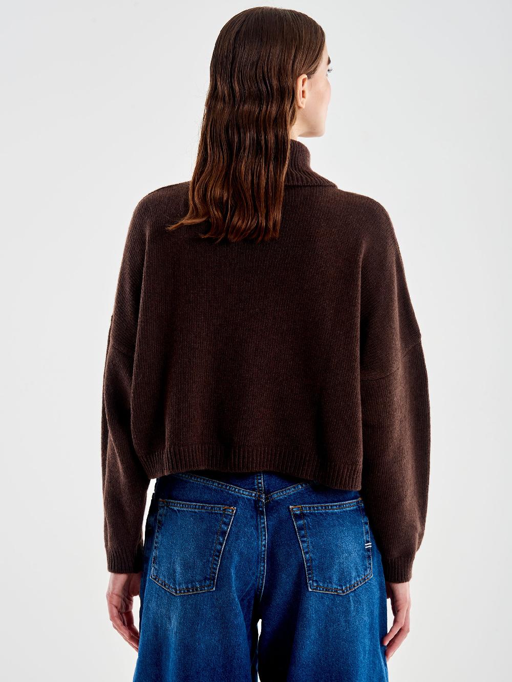 Vicolo Pull Collo Alto Aperto Moro Sottocosto