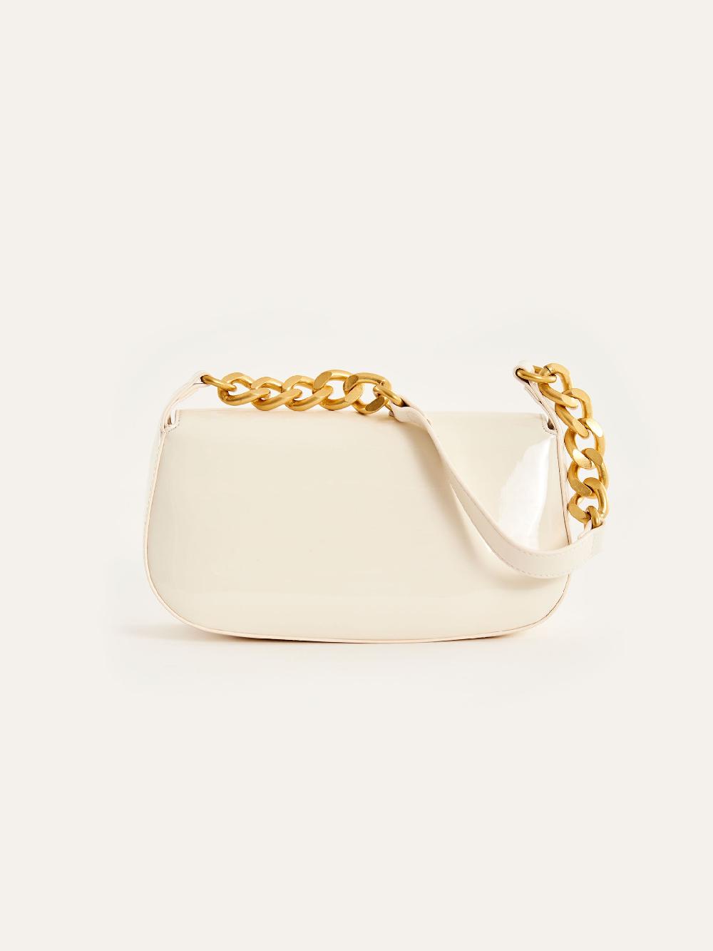 Vicolo Borsa Glossy Piccadilly Bianco Offerte