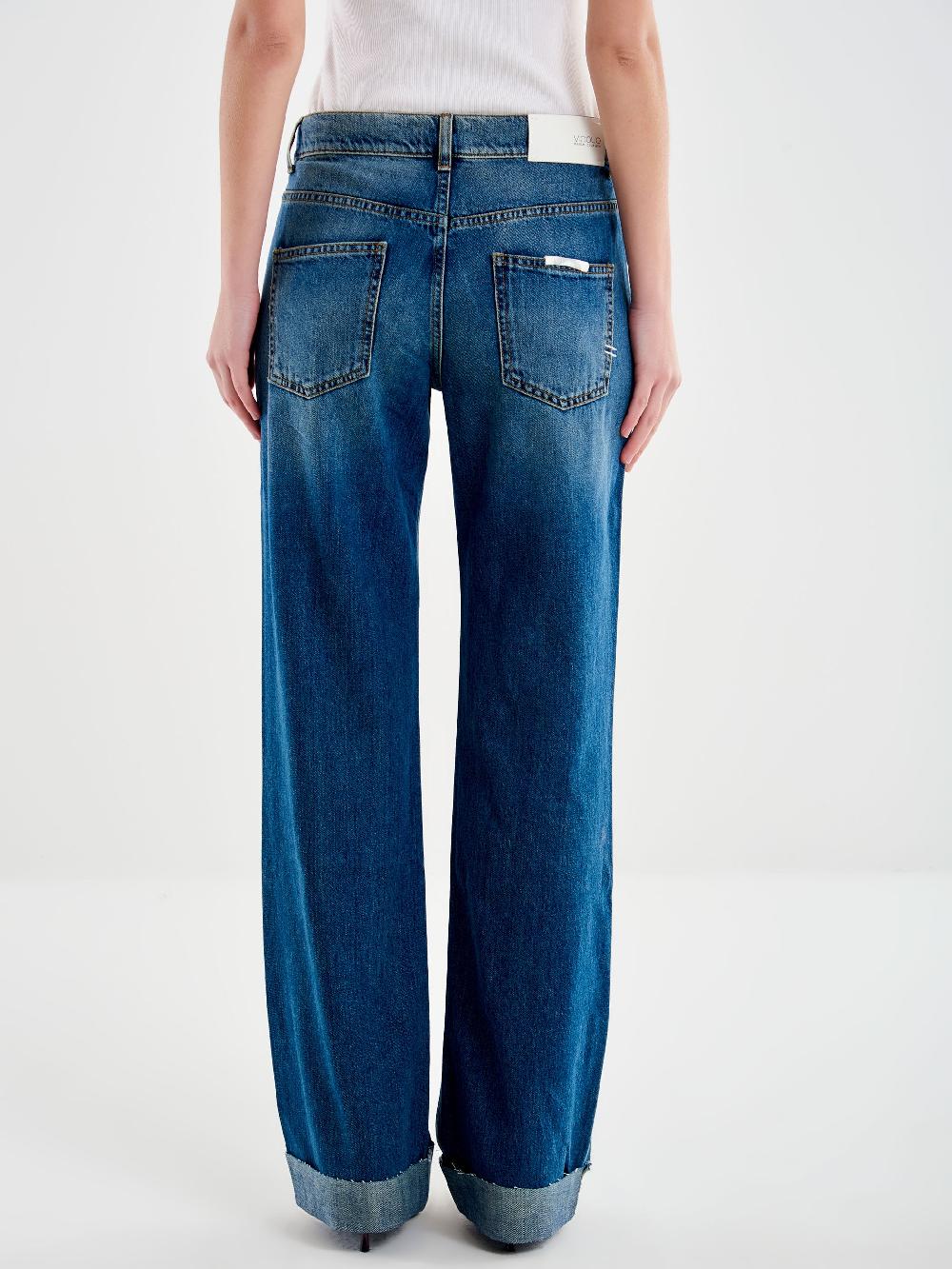 Vicolo Jeans Icon Alex con Risvolto Blu Italia