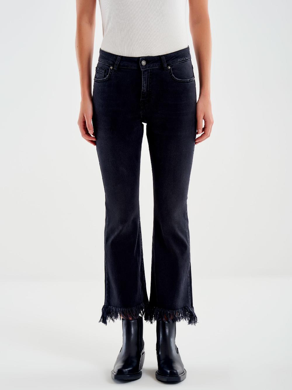 Vicolo Jeans Icon Gisele Fondo Sfrangiato Nero 2025