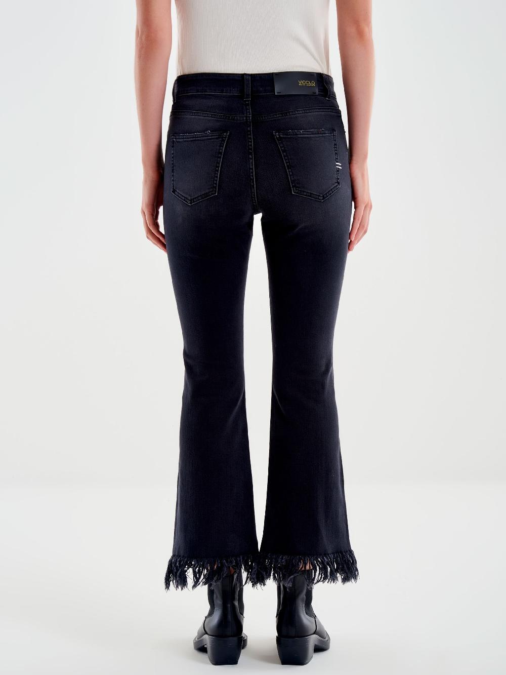 Vicolo Jeans Icon Gisele Fondo Sfrangiato Nero 2025