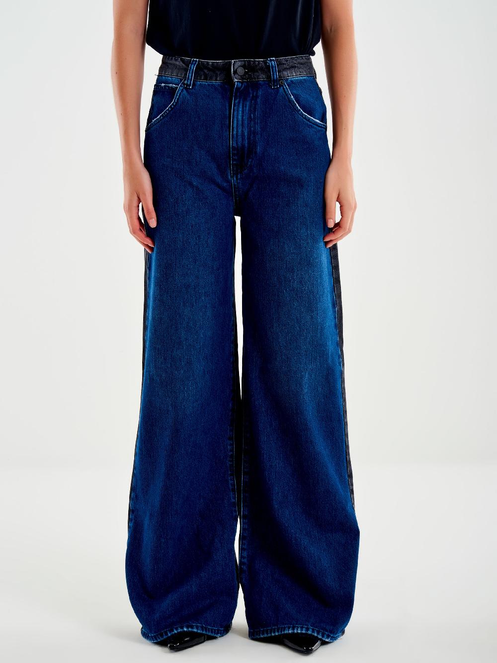 Vicolo Jeans Icon Lexie Doppio Colore Blu In Linea