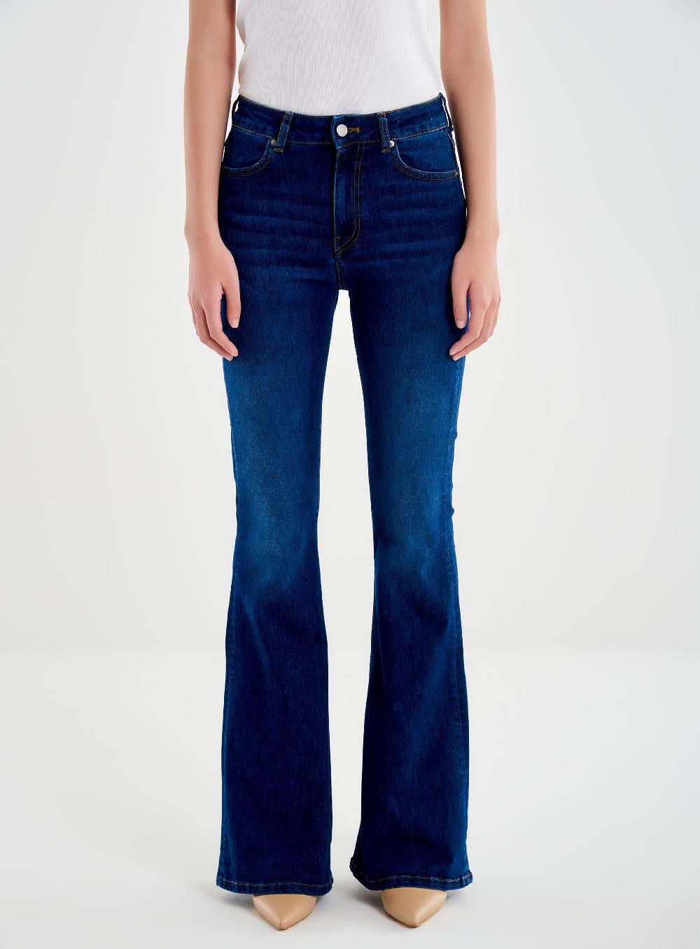 Vicolo Icon Jeans Gisele Flare Blu Nuovo