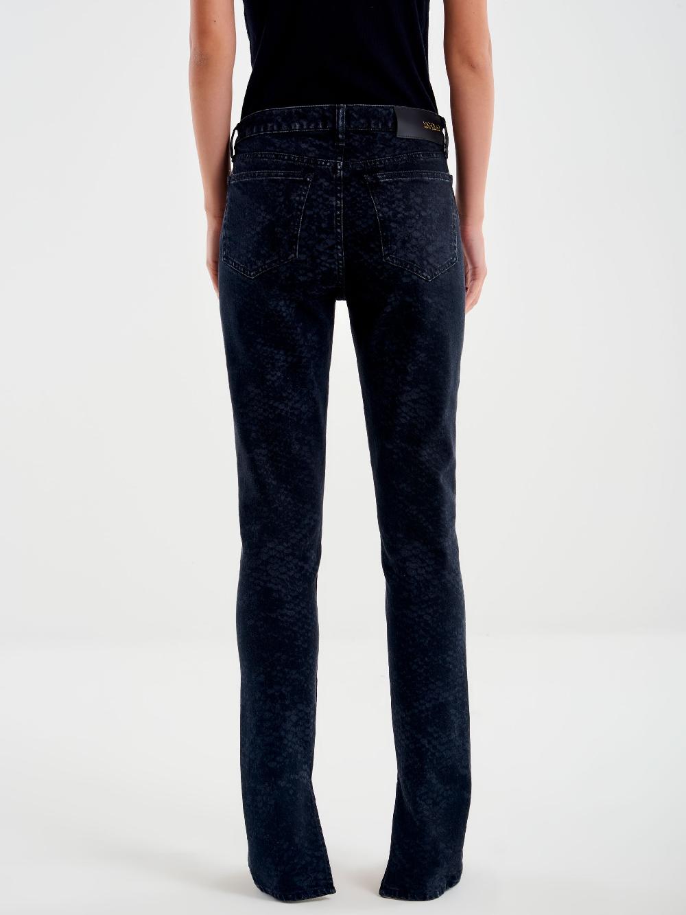 Vicolo Jeans Nilde Skinny Effetto Pitonato Nero Novità