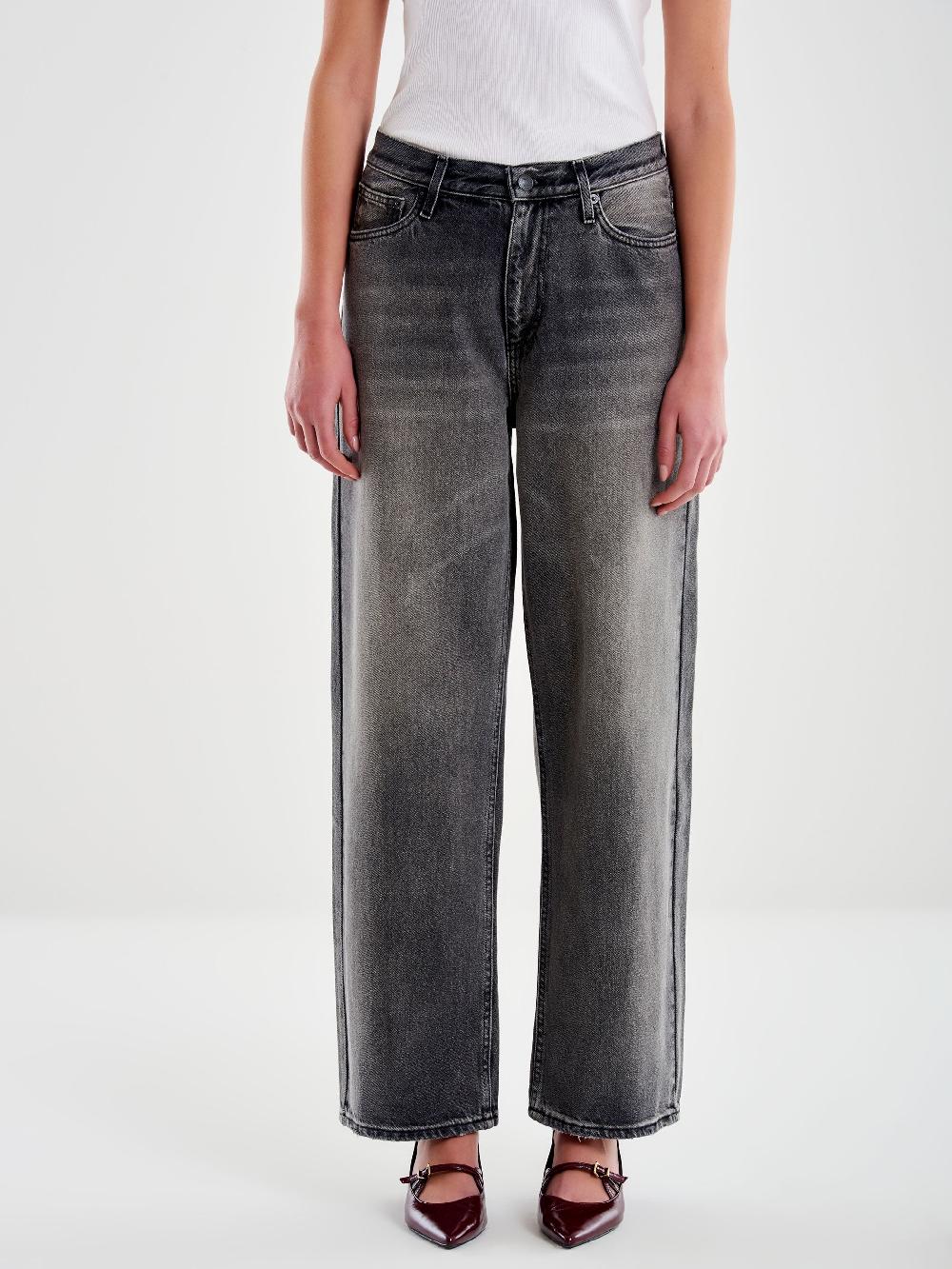 Vicolo Jeans Xenobia Ampio Grigio Grigio Presa