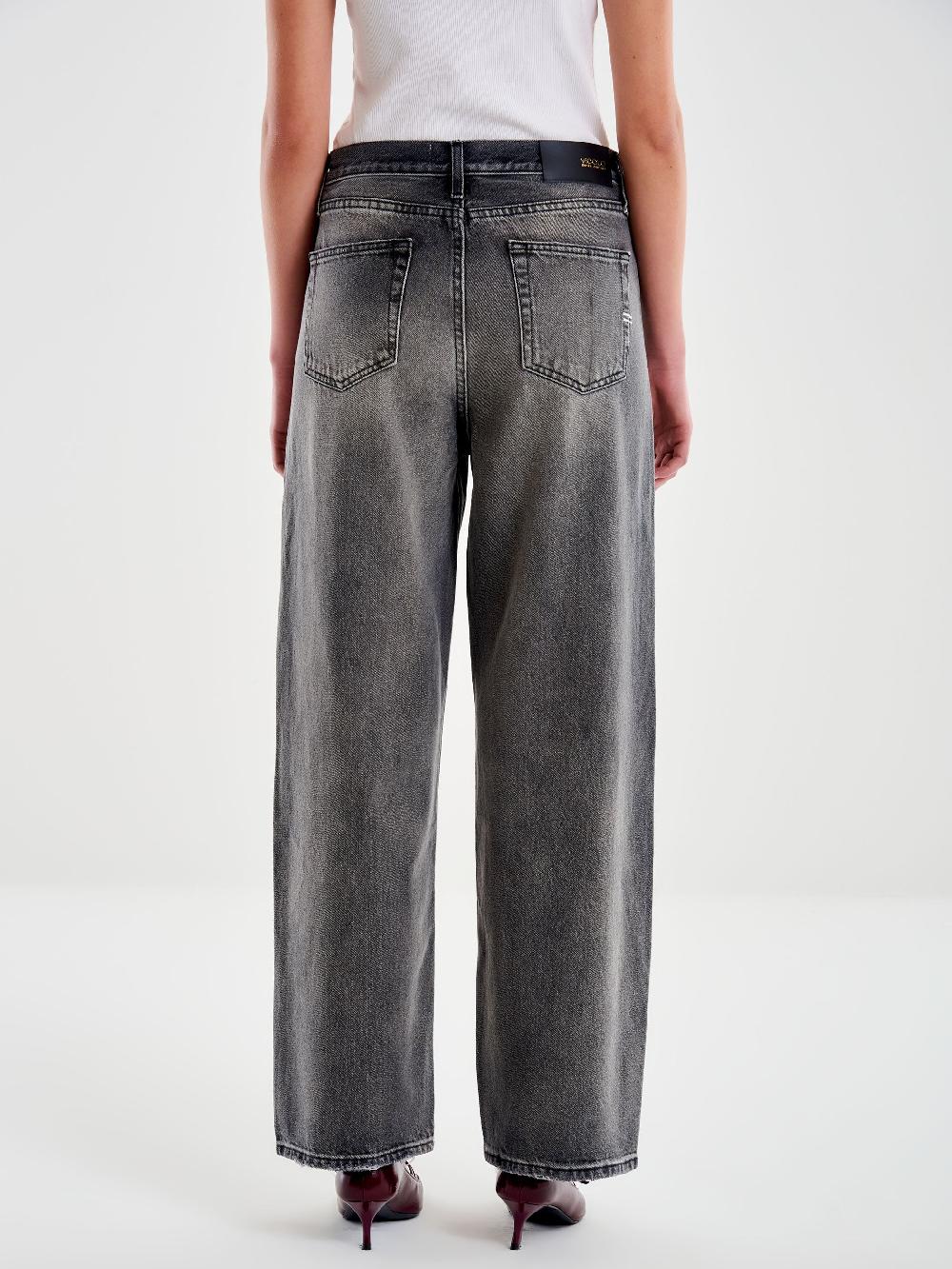 Vicolo Jeans Xenobia Ampio Grigio Grigio Presa