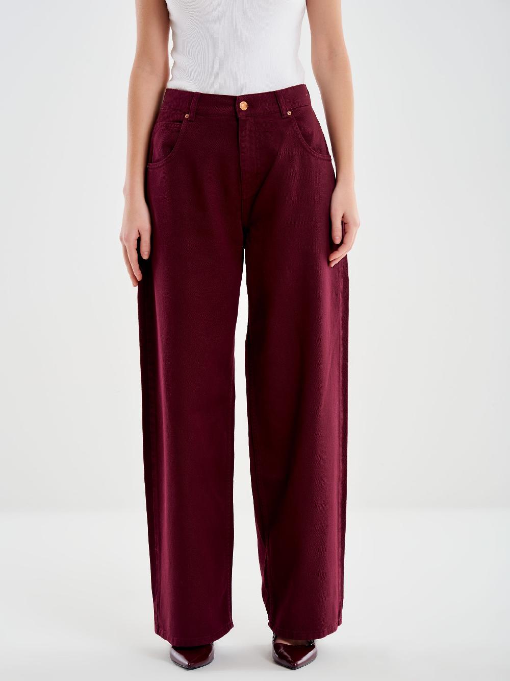 Vicolo Jeans Mia Relaxed Bordeaux Bordeaux In Vendita
