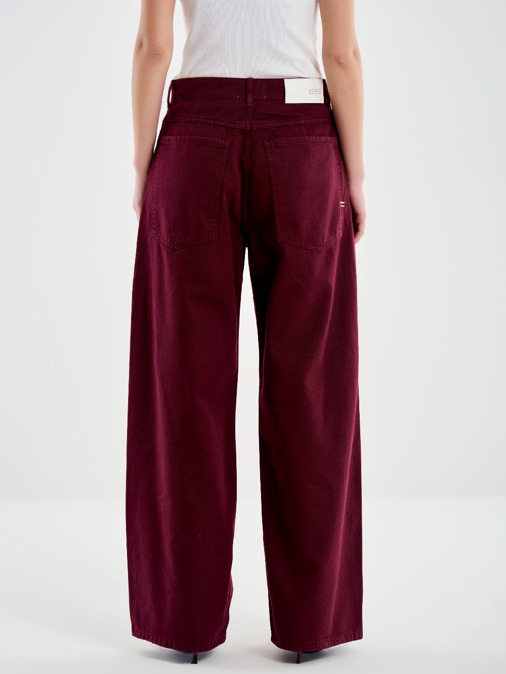 Vicolo Jeans Mia Relaxed Bordeaux Bordeaux In Vendita