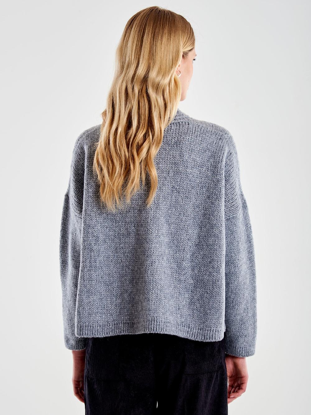 Vicolo Cardigan Bottoni Gioiello e Scollo a V Grigio Black Friday