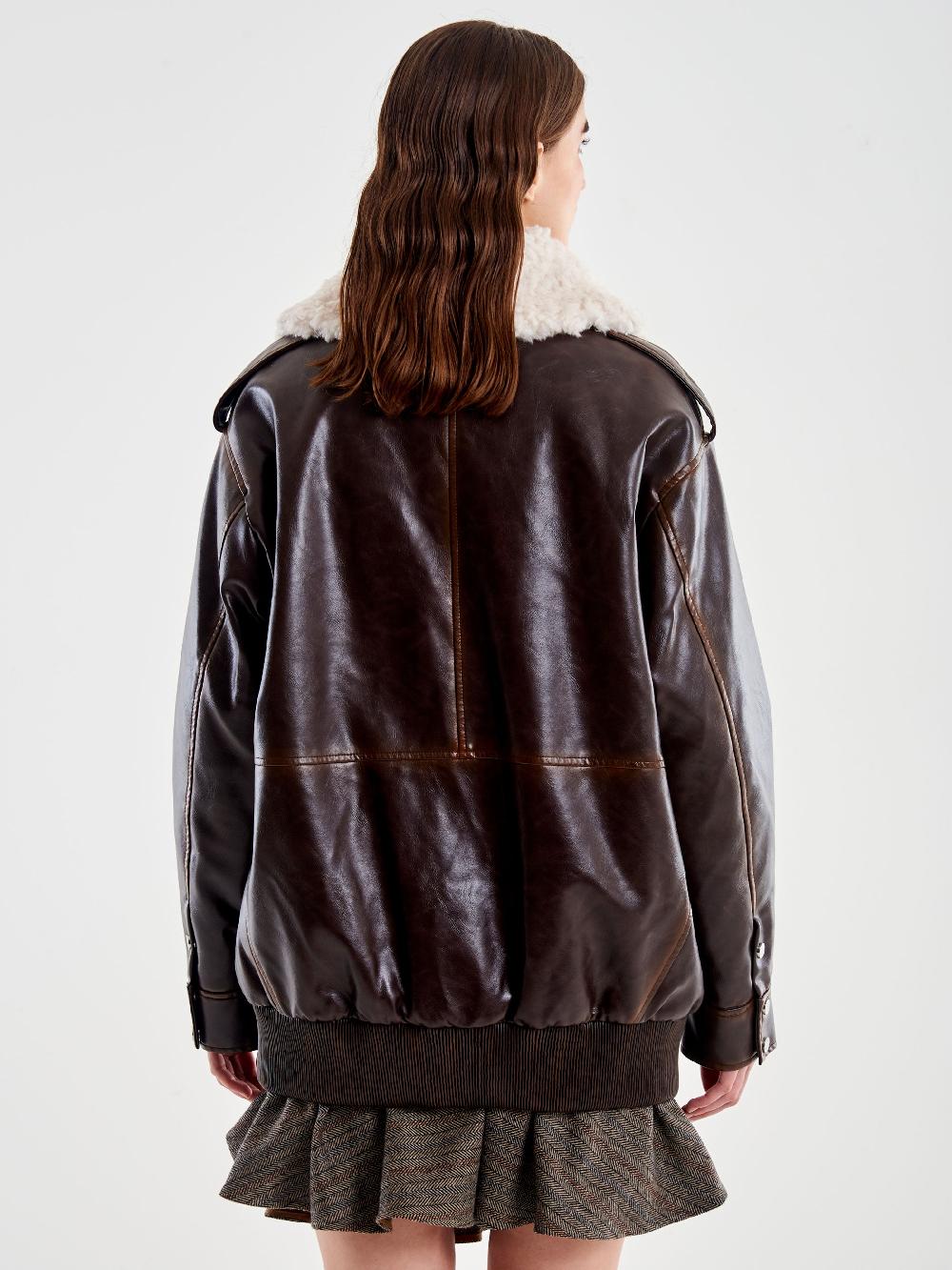 Vicolo Bomber Oversized Ecopelle – Vicolo Affare Del Giorno