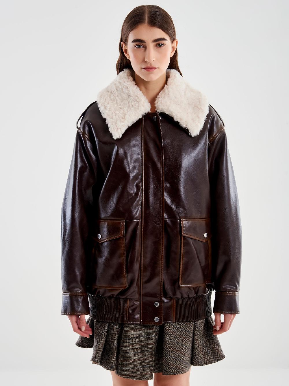 Vicolo Bomber Oversized Ecopelle – Vicolo Affare Del Giorno