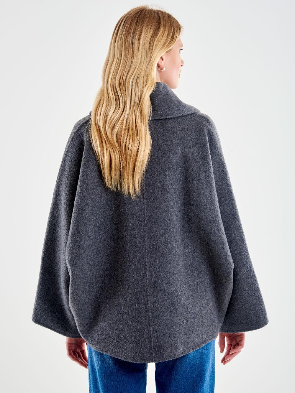 Vicolo Giacca Kimono Oversized Grigio I Più Venduti