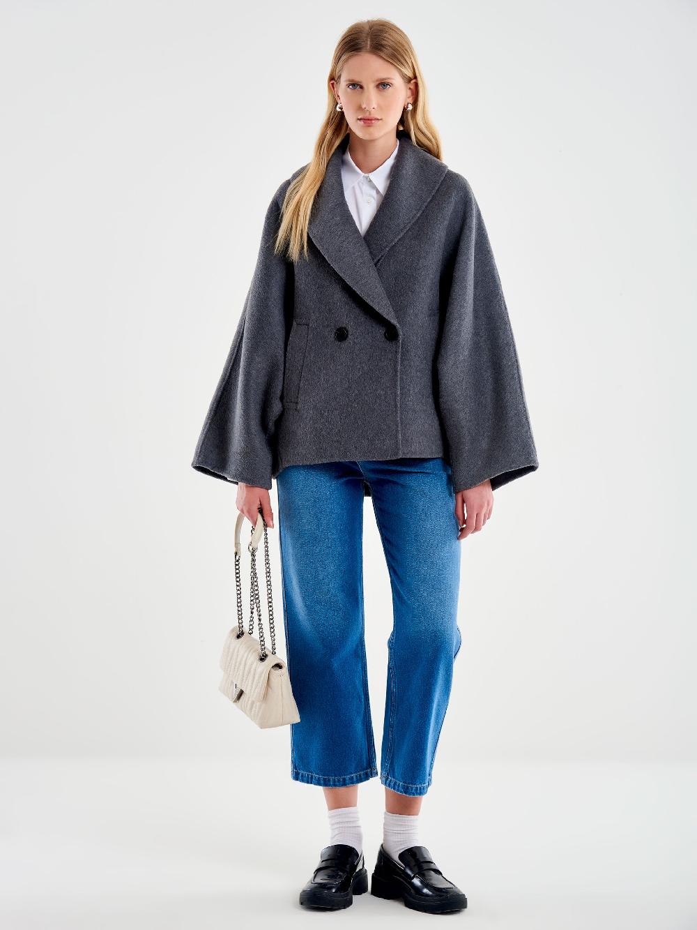 Vicolo Giacca Kimono Oversized Grigio I Più Venduti