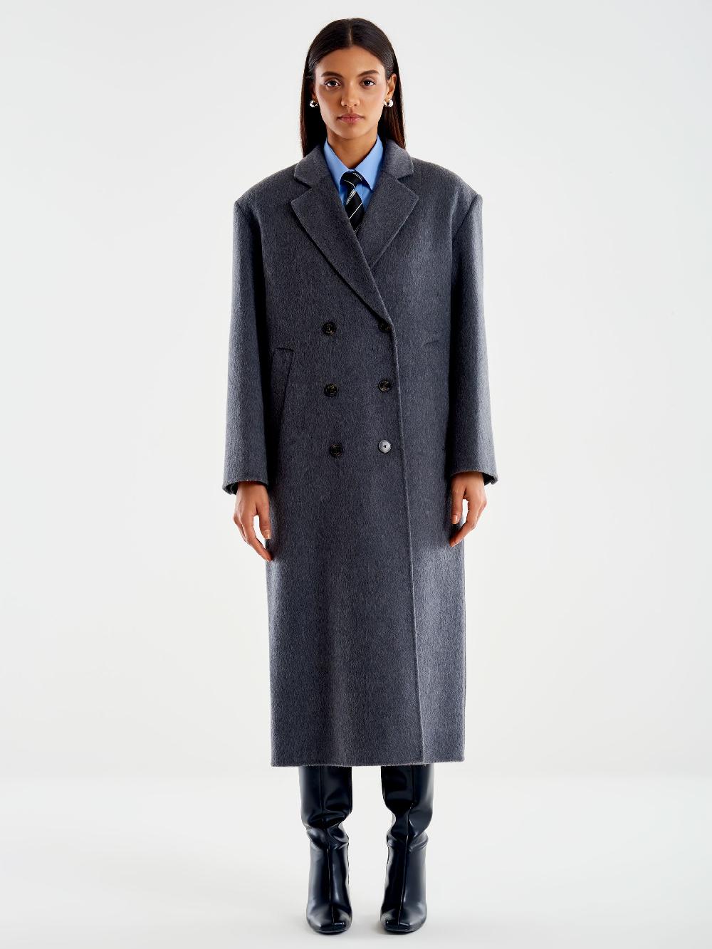 Vicolo Cappotto Maxi Spalle Grigio Negozio