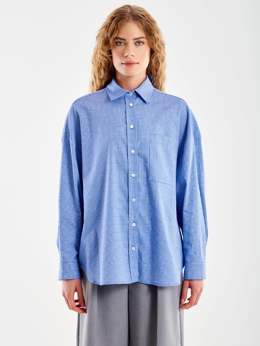 Vicolo Camicia a Quadri con Tasca Blu Offerte
