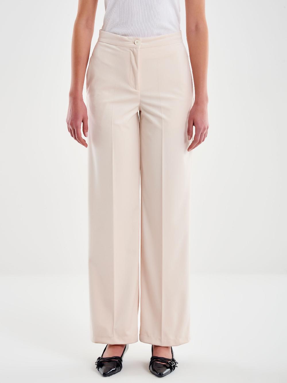 Vicolo Pantalone in Velluto Bianco In Linea