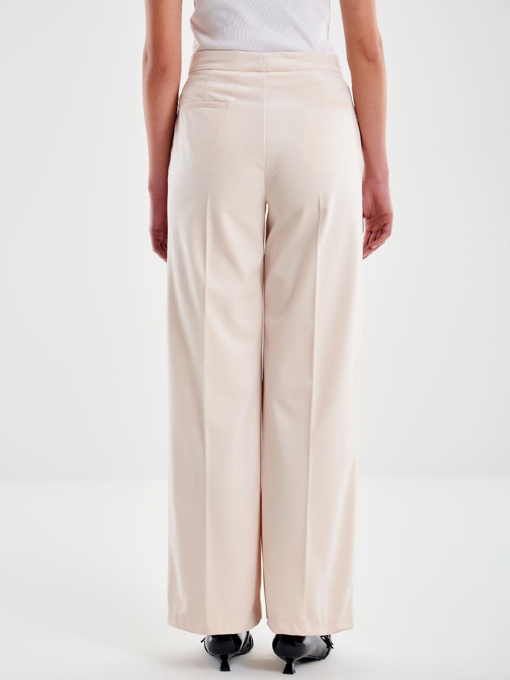Vicolo Pantalone in Velluto Bianco In Linea