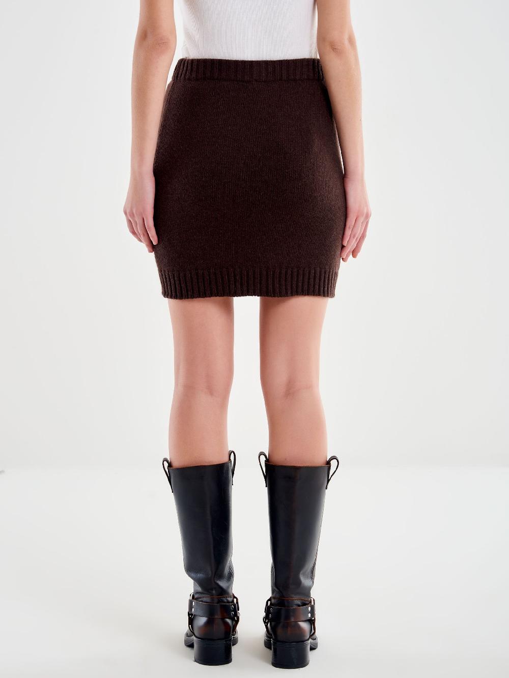 Vicolo Gonna Mini in Maglia Moro Presa
