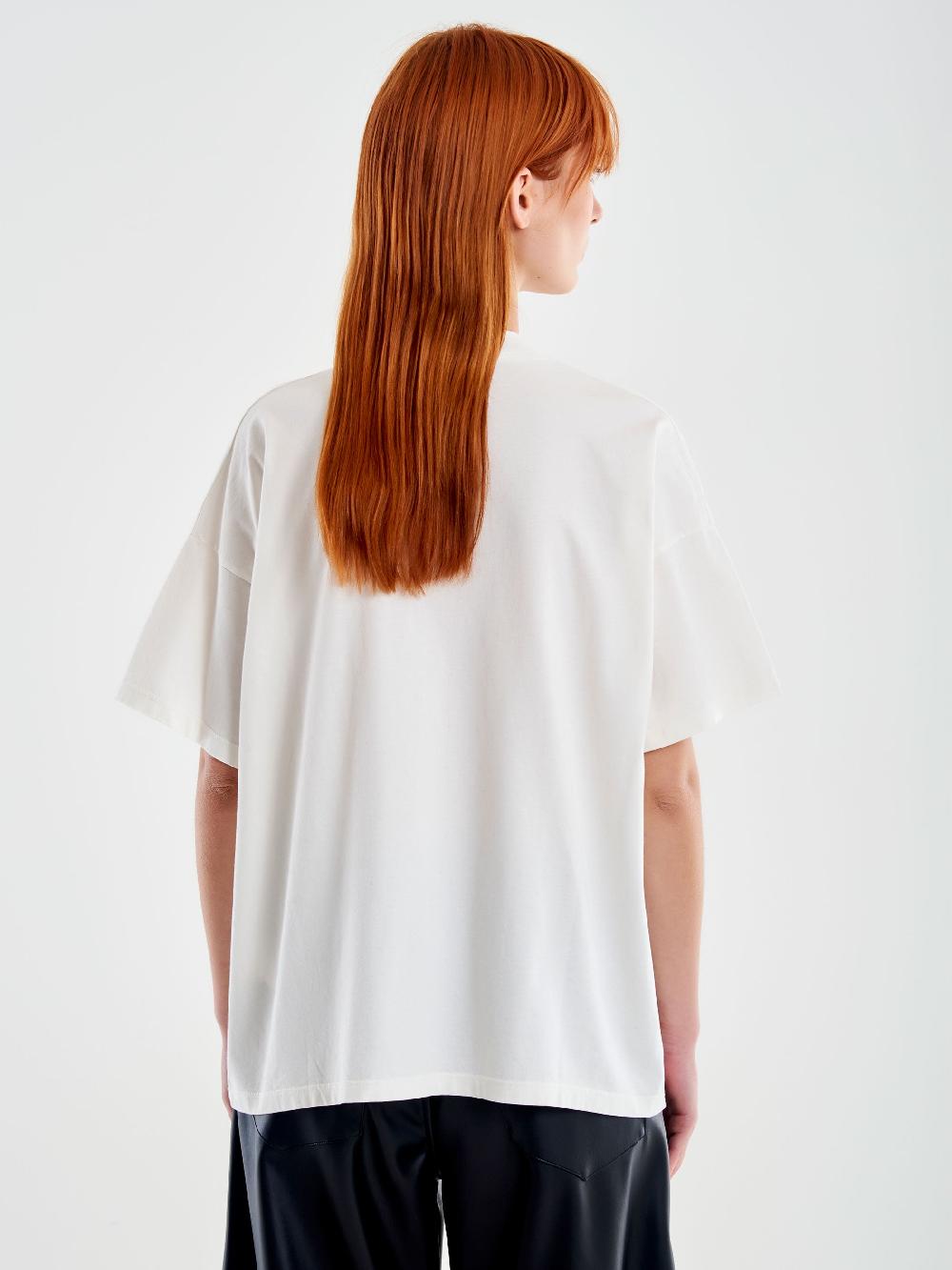 Vicolo T-shirt Fantasia Varsity Bianco Saldi Di Fabbrica