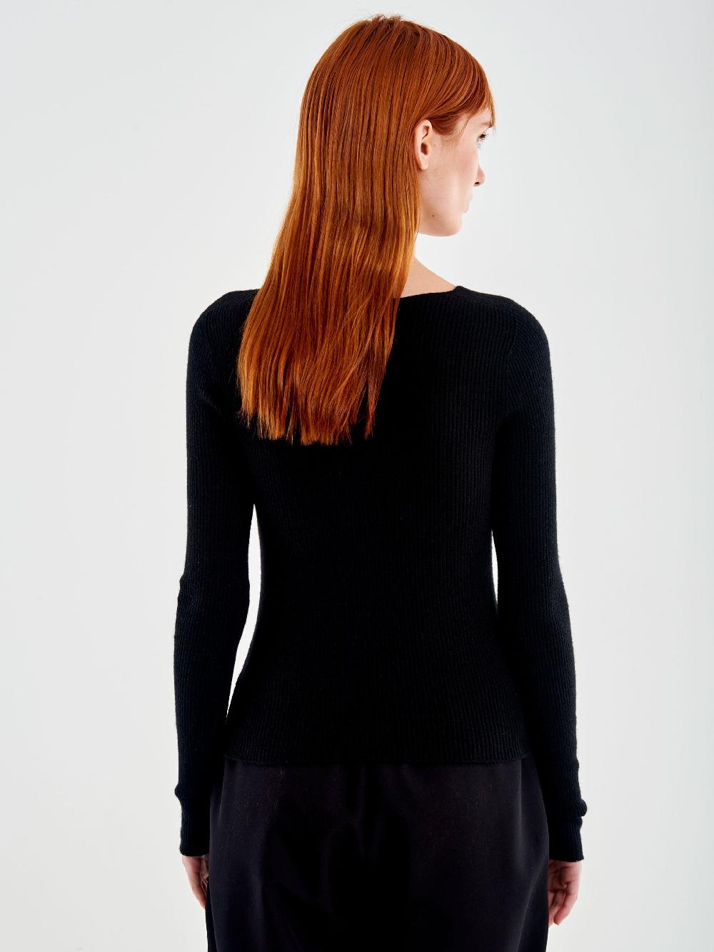 Vicolo Top in Costa Scollo Ampio Nero Offerta per la Festa della Mamma