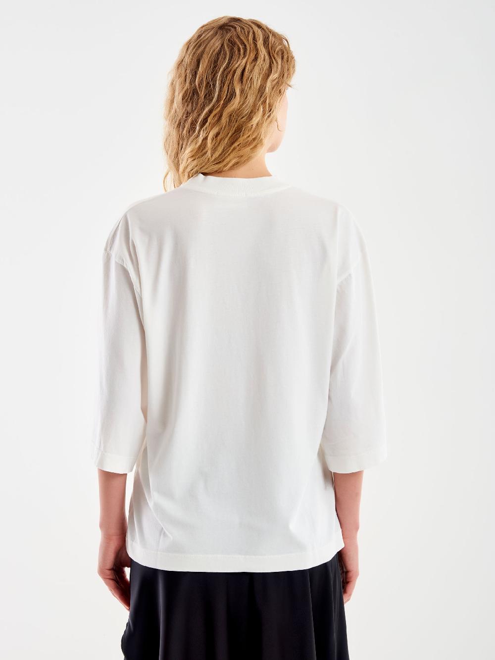 Vicolo T-Shirt Over Maniche Ampia Bianco Negozio