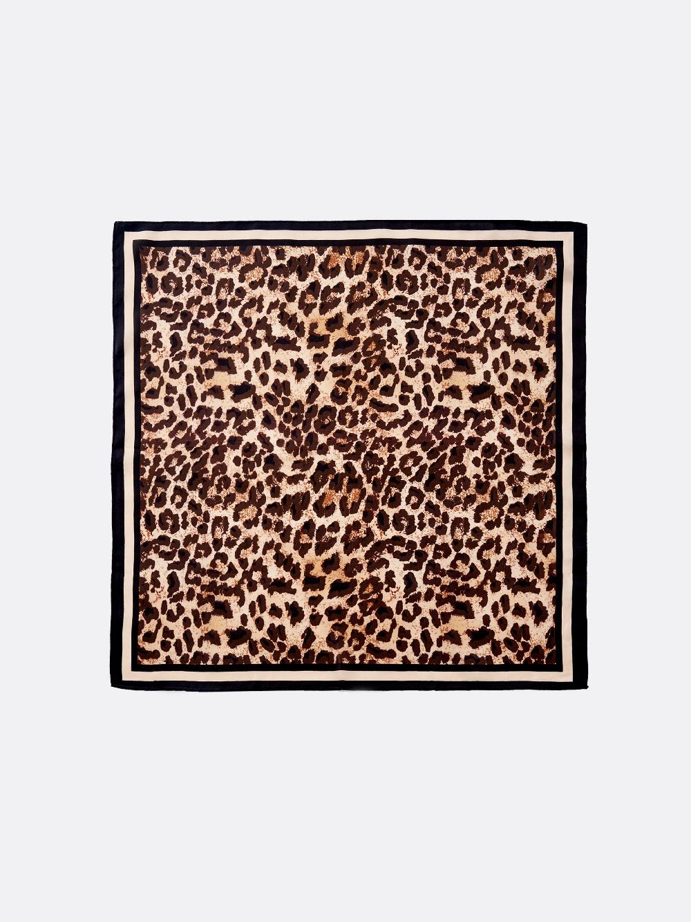 Vicolo Foulard in Seta Maculato Nero Ritorno libero