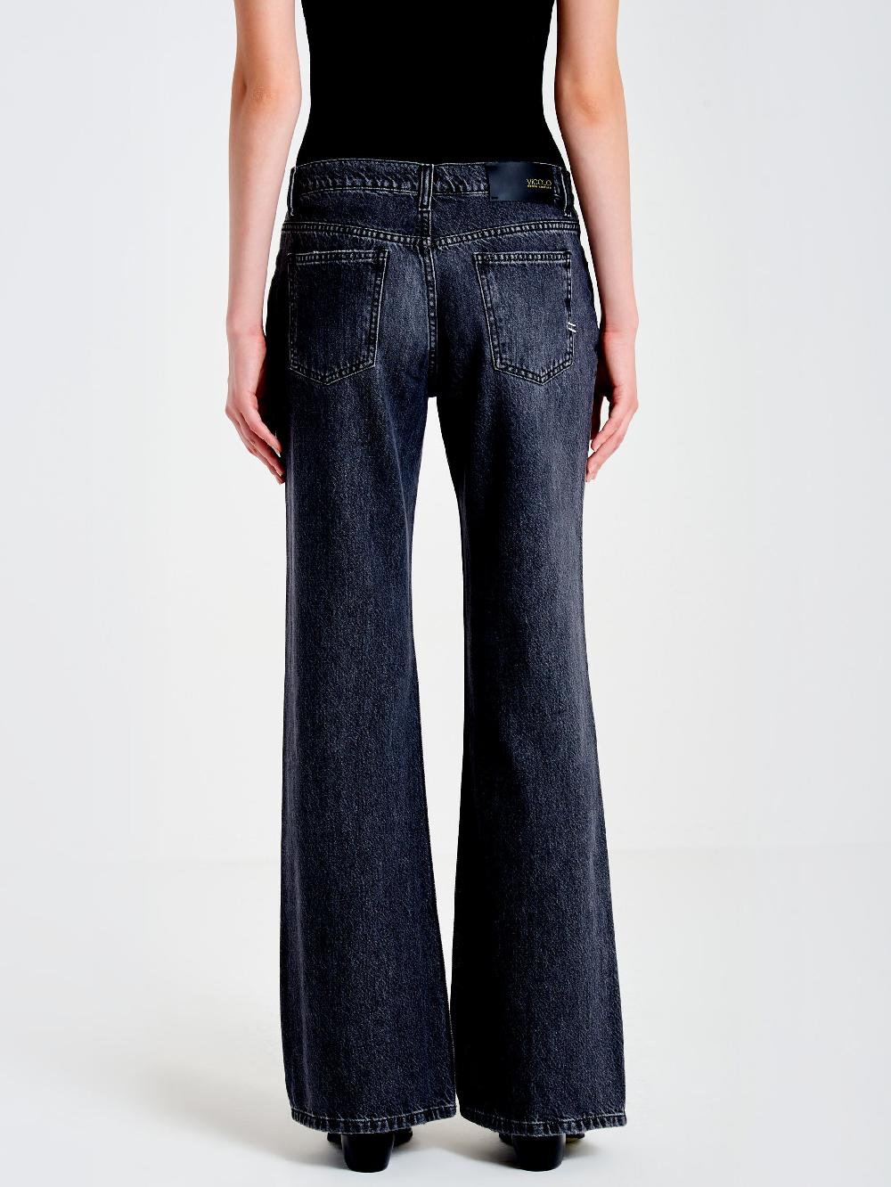 Vicolo Jeans Greta Straight Nero Offerta