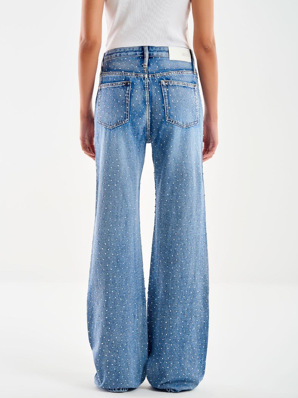 Vicolo Jeans Amber con Strass Blu Online