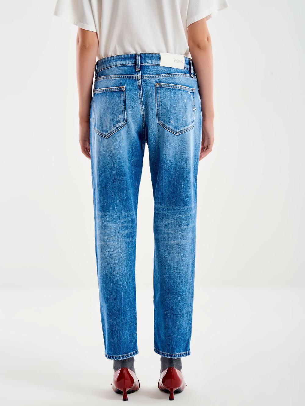 Vicolo Jeans Icon Piper Con Rotture Blu Outlet