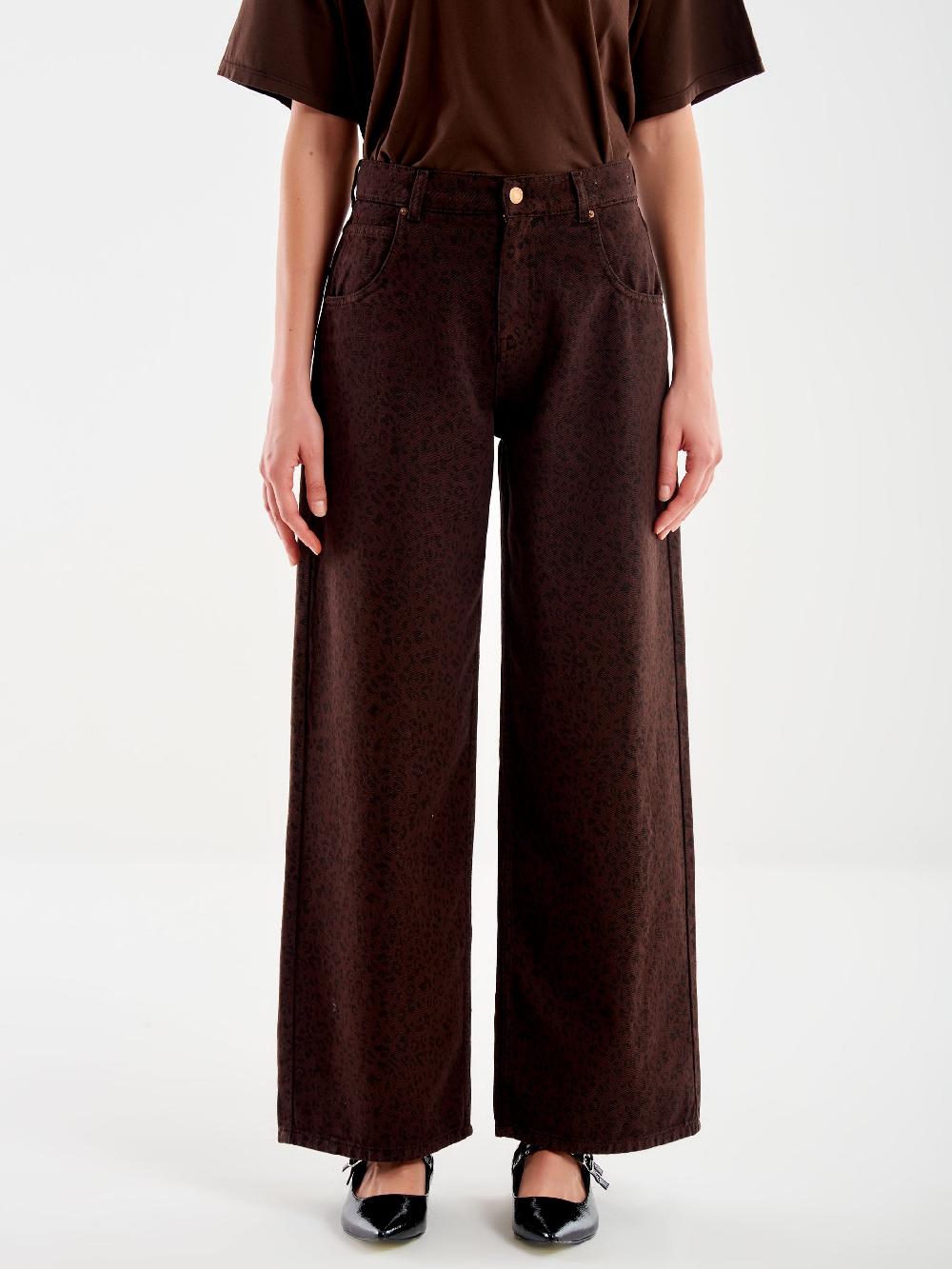 Vicolo Jeans Mia Animalier Moro Hotsell
