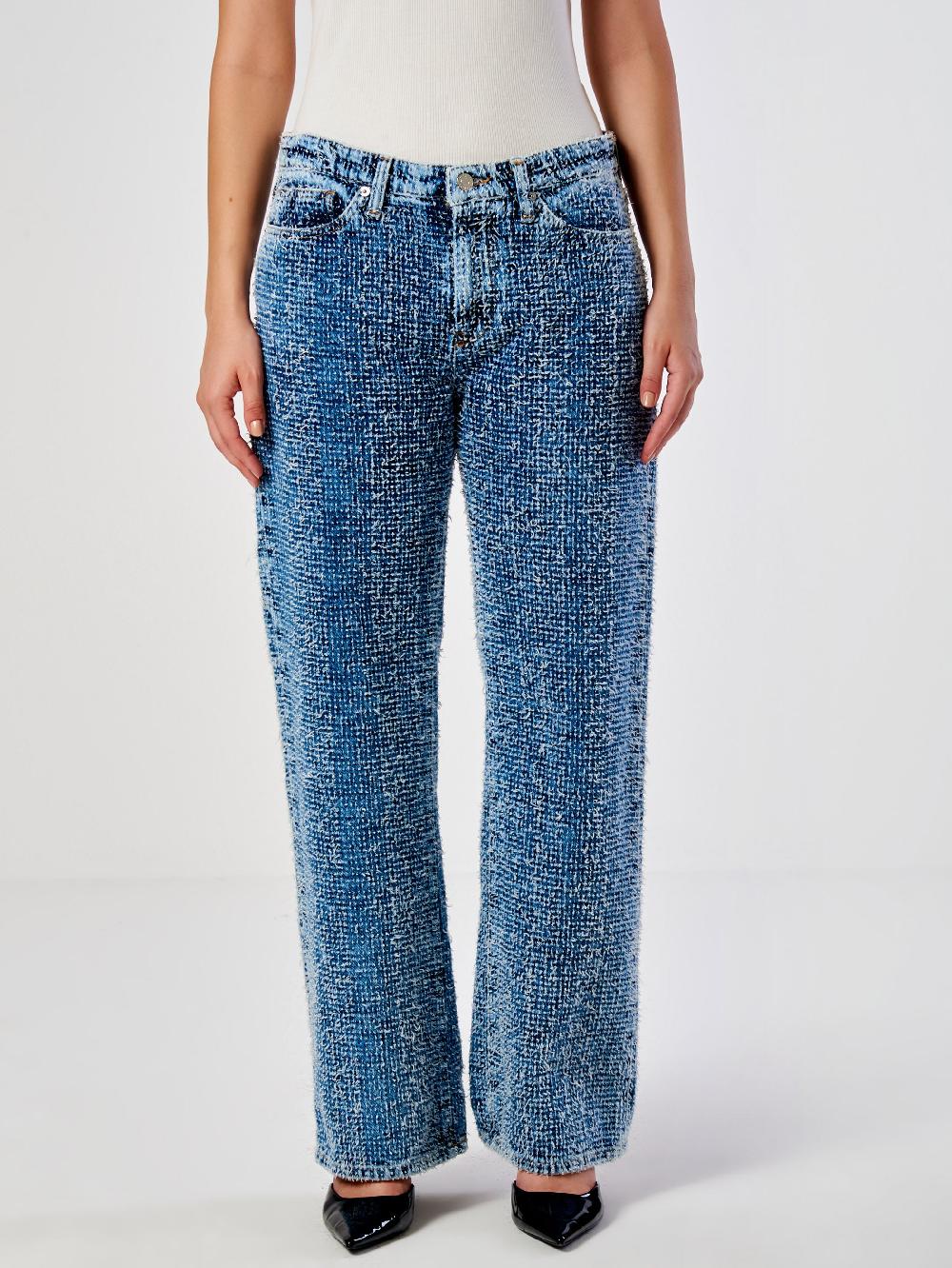 Vicolo Jeans Icon Alex Effetto AgugliatoBlu Vendita Calda
